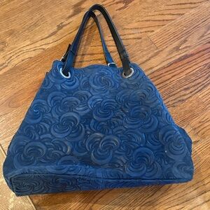 Elegant Blue Floral Women Bag